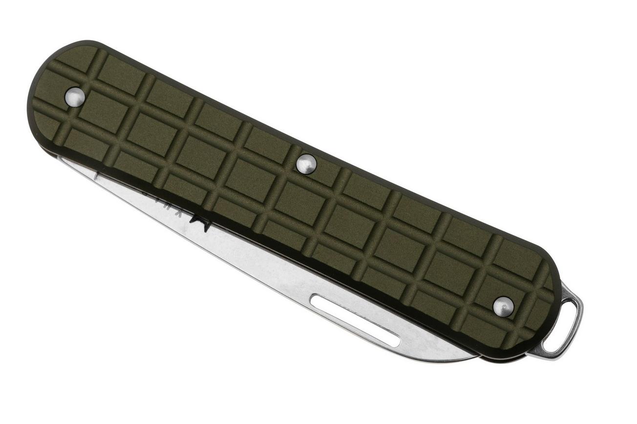 Fox Vulpis FX-VPGP130-MG Polished N690Co, Grenade Pattern Military Green Aluminium, zakmes