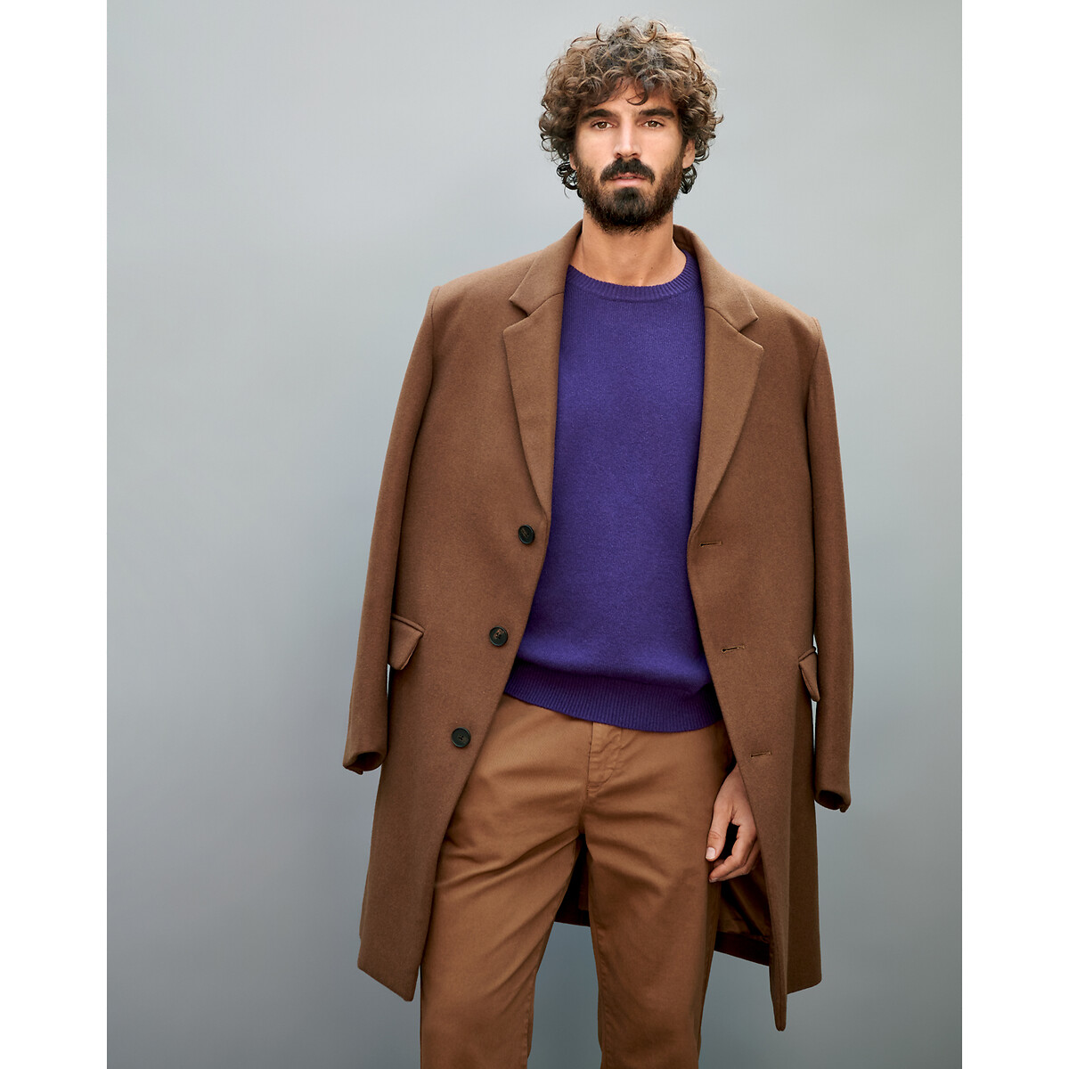 COLEÇÕES LA REDOUTE<br>Jas Signature em wolmix