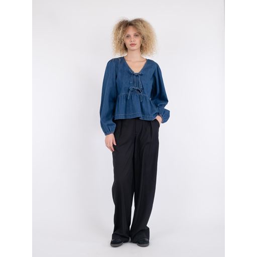 Neo Noir Esmée D Bluse, Vintage Blue, 36