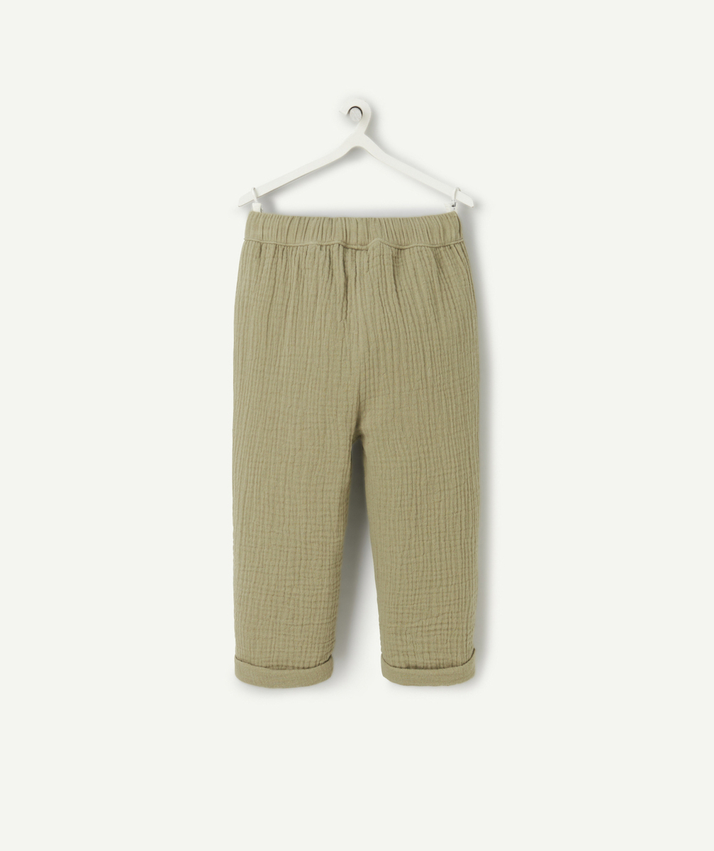 pantalon slouchy bébé garçon en coton bio vert