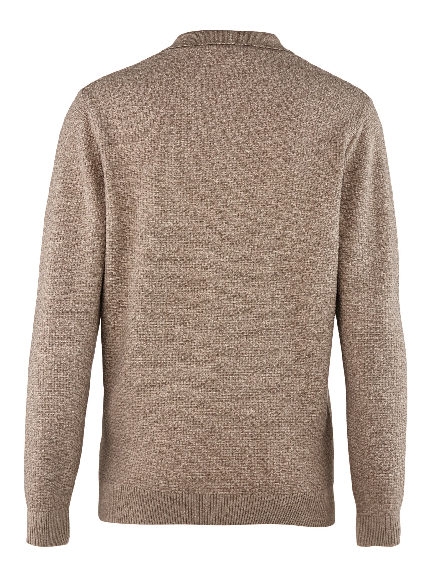 Polo-Pullover Wollstruktur