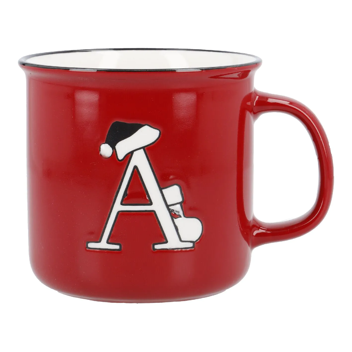 Becher Buchstabe/Weihnachten, A/weiß, 540 ml