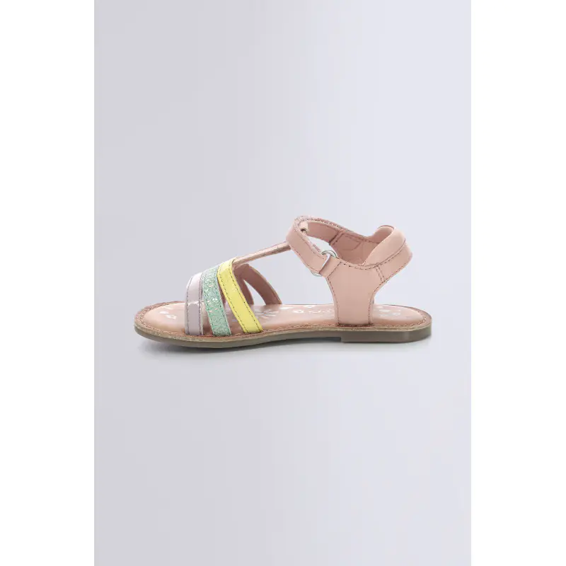 DIAMANTO ROSE JAUNE VERT VIOLET SANDALES Cuir Fille