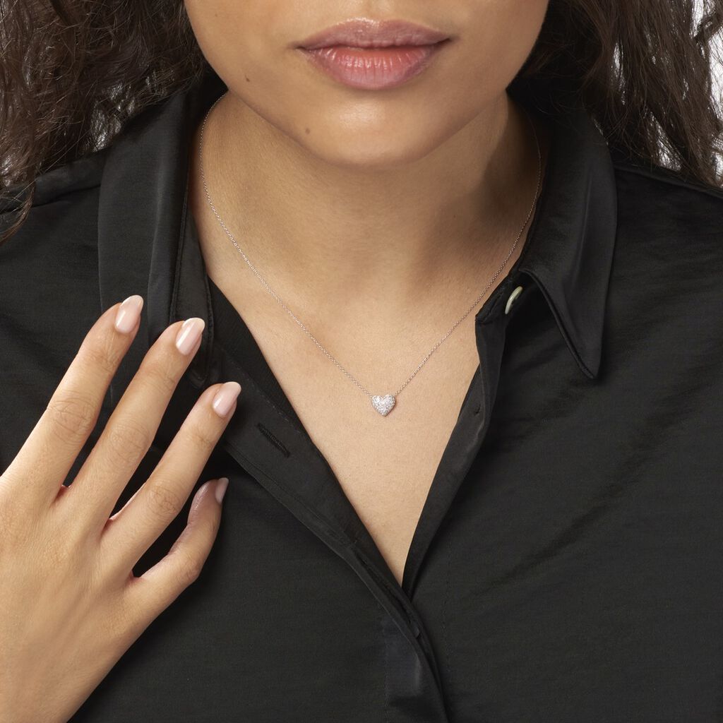 Collier Ti Amo Or Blanc Diamant