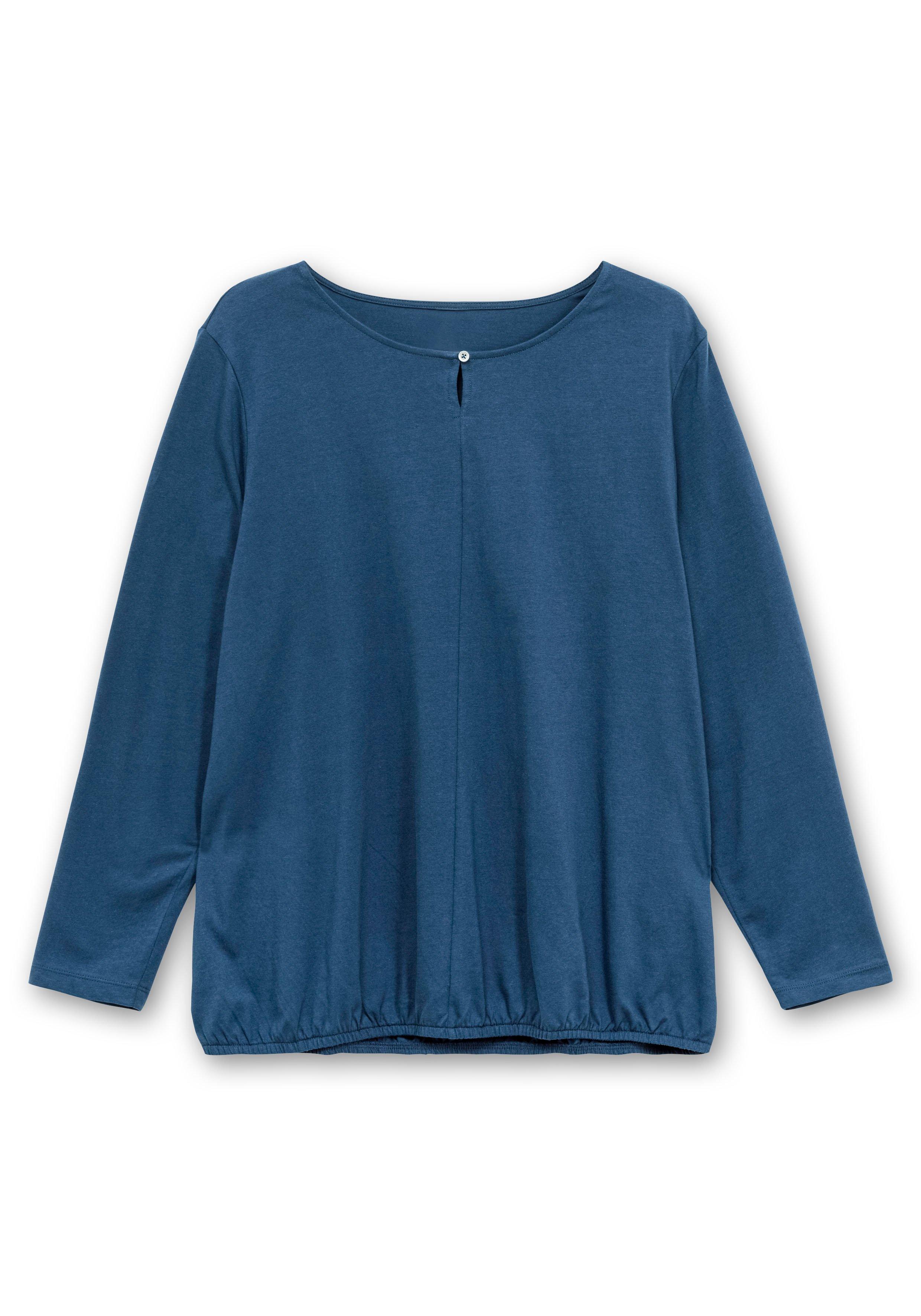 Langarmshirt mit Gummizug am Saum