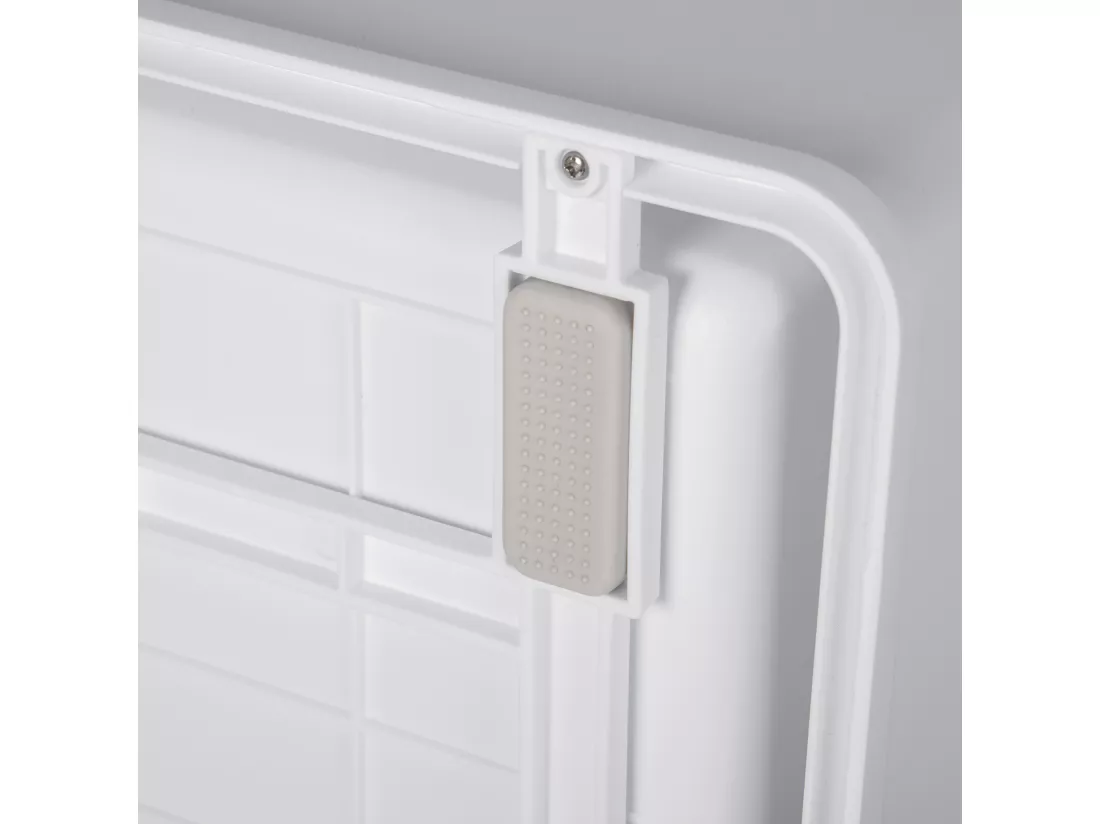 Maison de toilette pliable pour chat - tiroir à litière coulissant, porte battante et trappe transparente, pelle - blanc vert