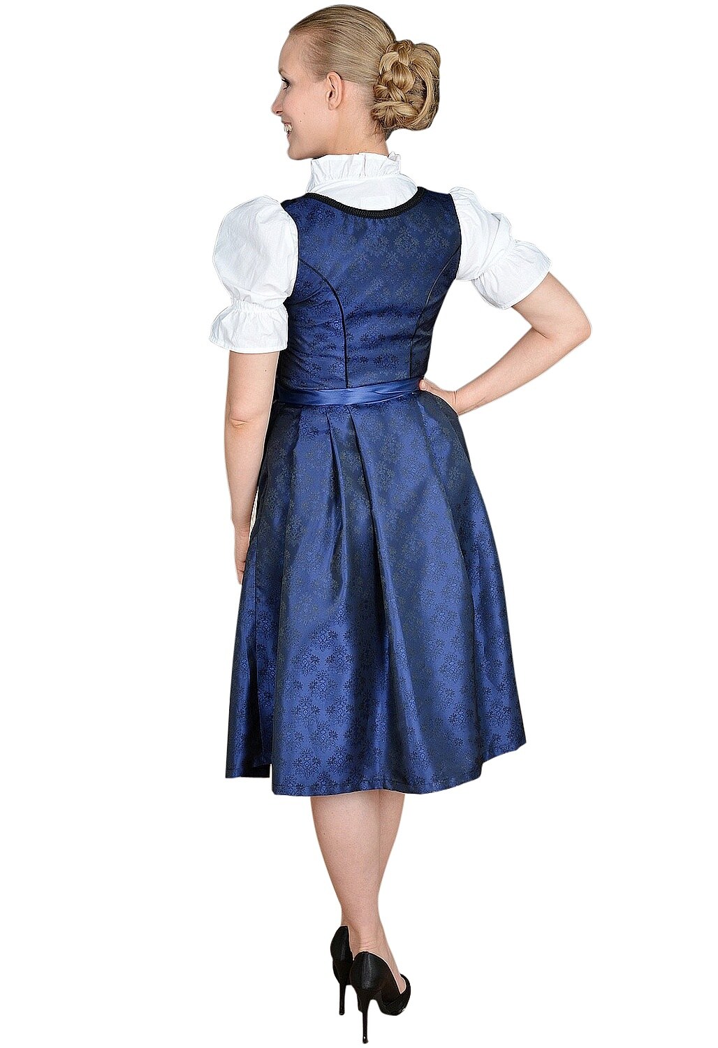 Midi Dirndl 2-teilig Royalblau