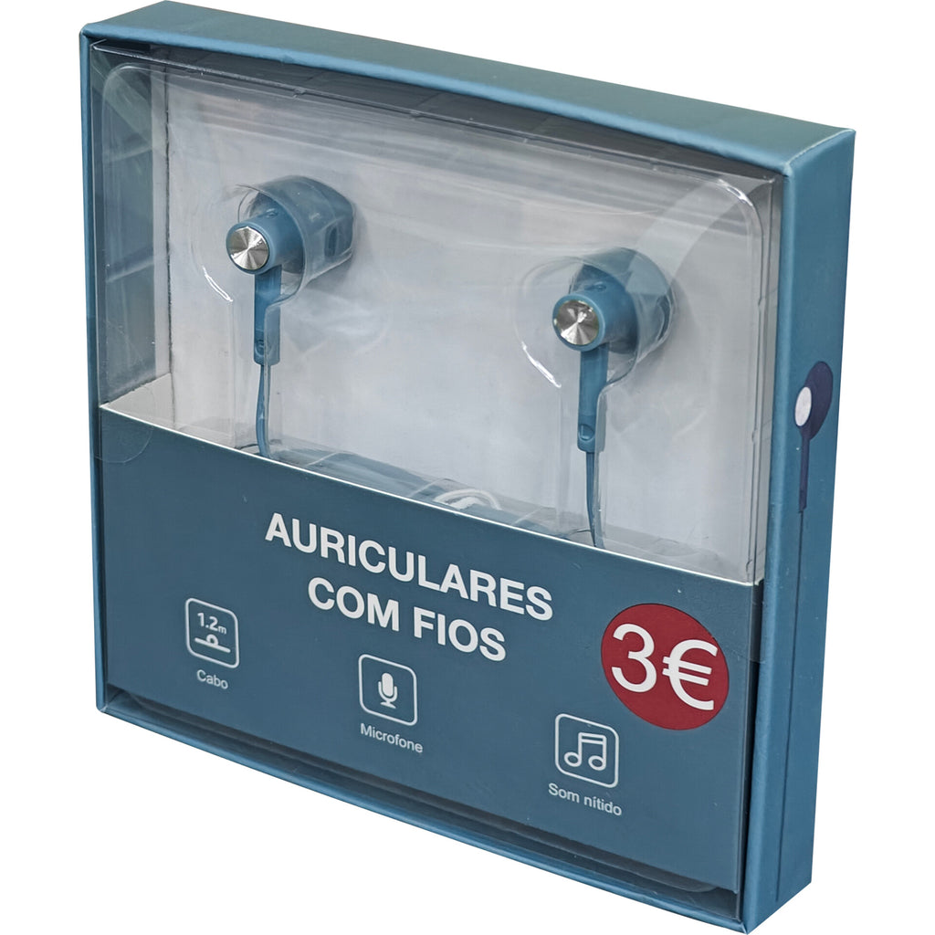 Auriculares Com Fios Azul Fusion