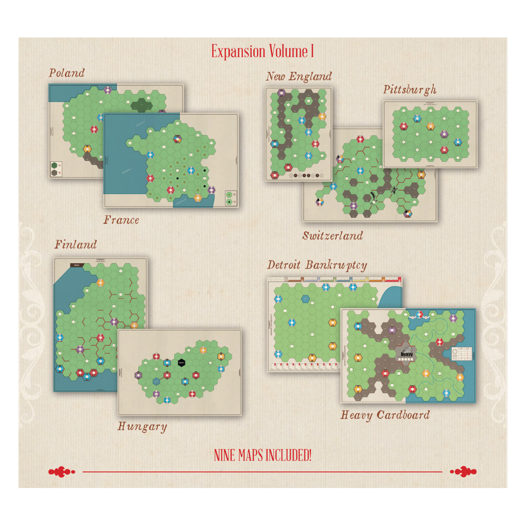 Age of Steam Deluxe: Map Expansion Volume I