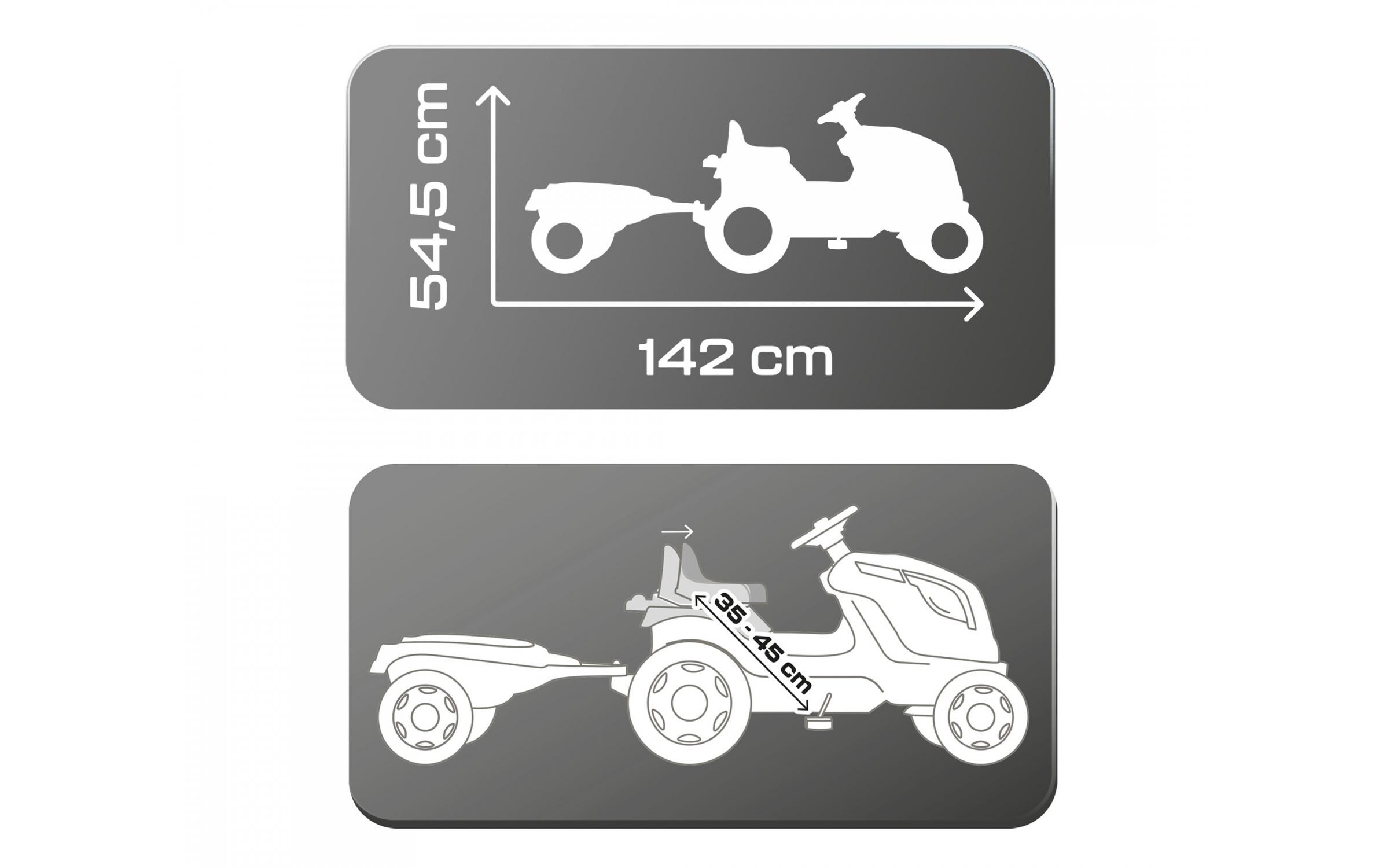 Traktor Farmer XL SchwarzAufsitztraktor mit Anhänger