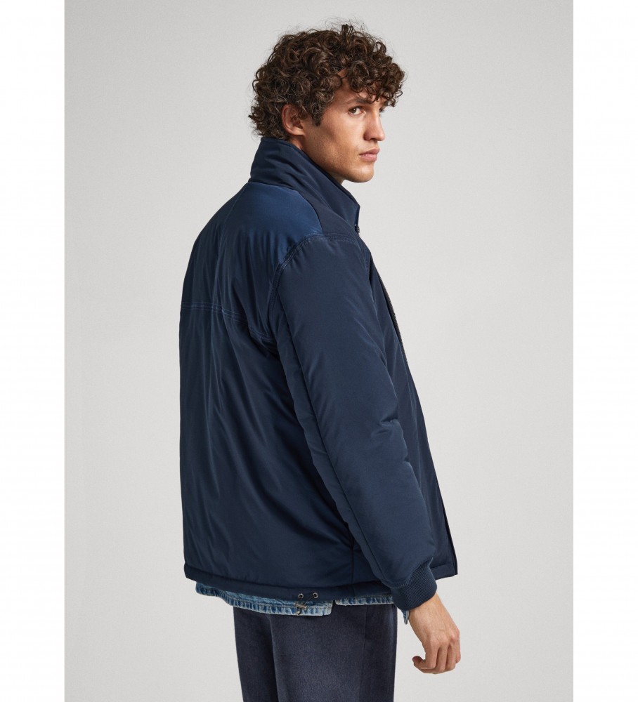 Jaqueta bomber reversível Banks da Pepe Jeans, na cor azul marinho.