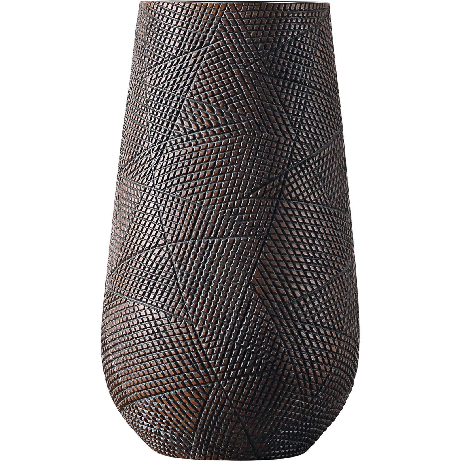 Dekovase Marone Ø29x51cm bauchig braun