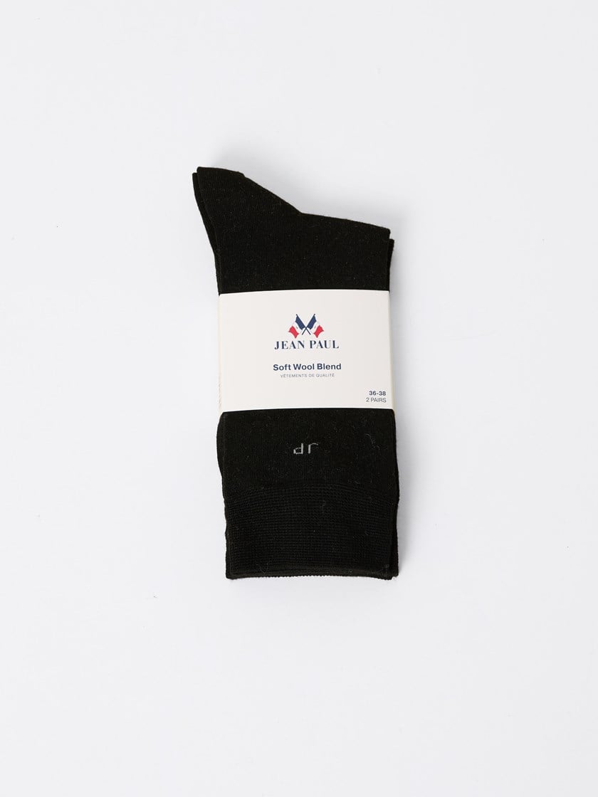 2 pk sokker med ull Jet Black