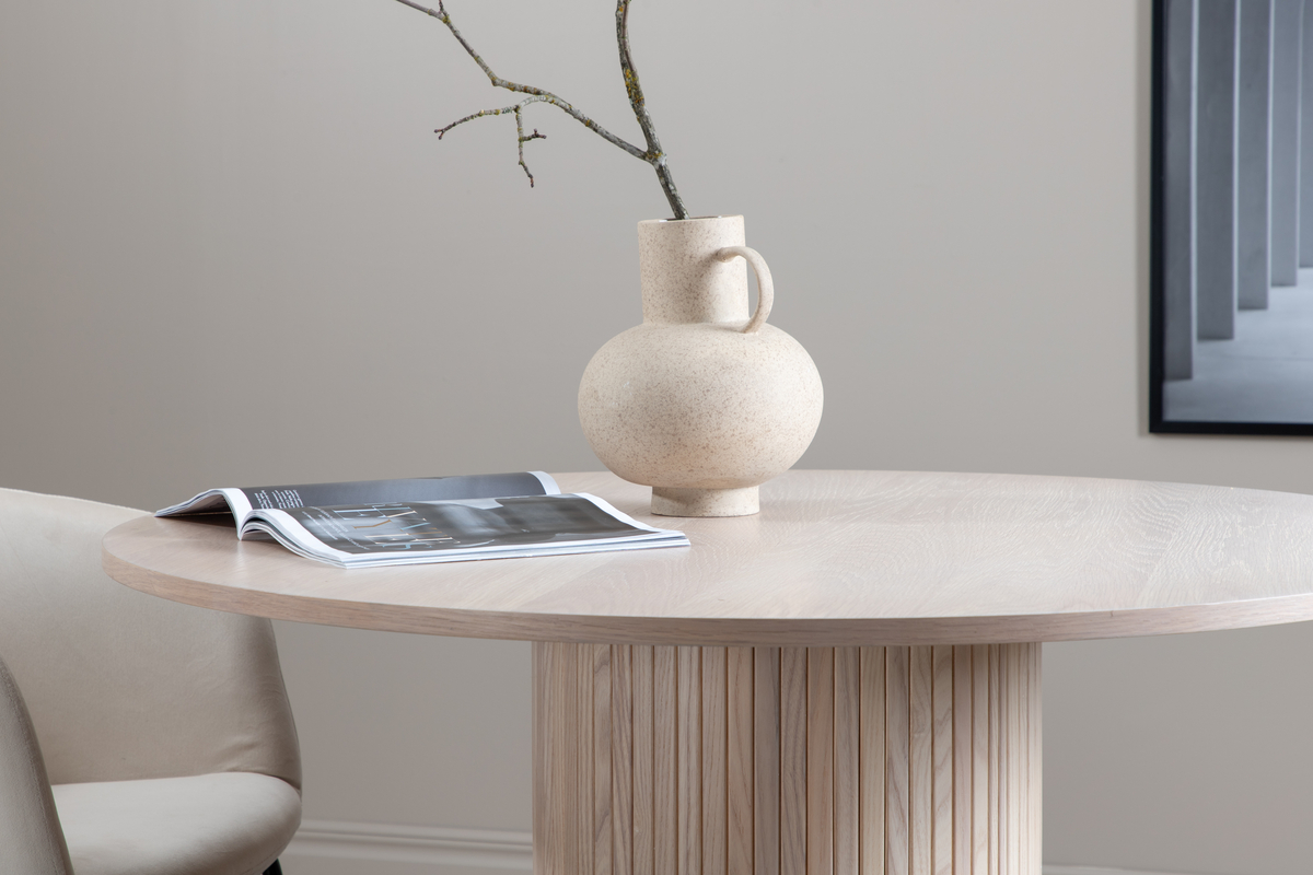 Eettafel Pokka Ø110 cm licht eiken