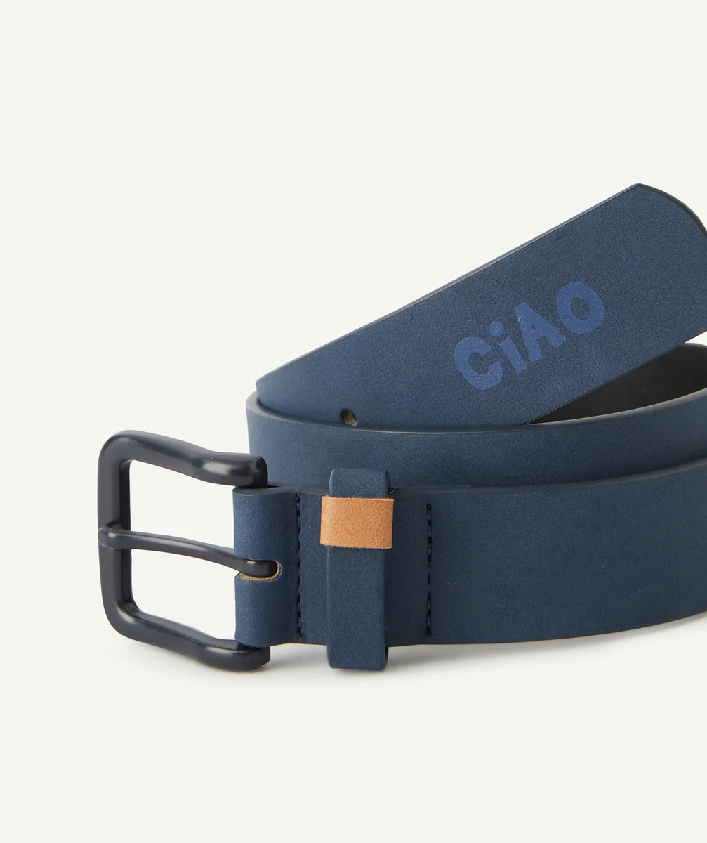 CEINTURE GARÇON EN FIBRES RECYCLÉES MARINE AVEC MESSAGE