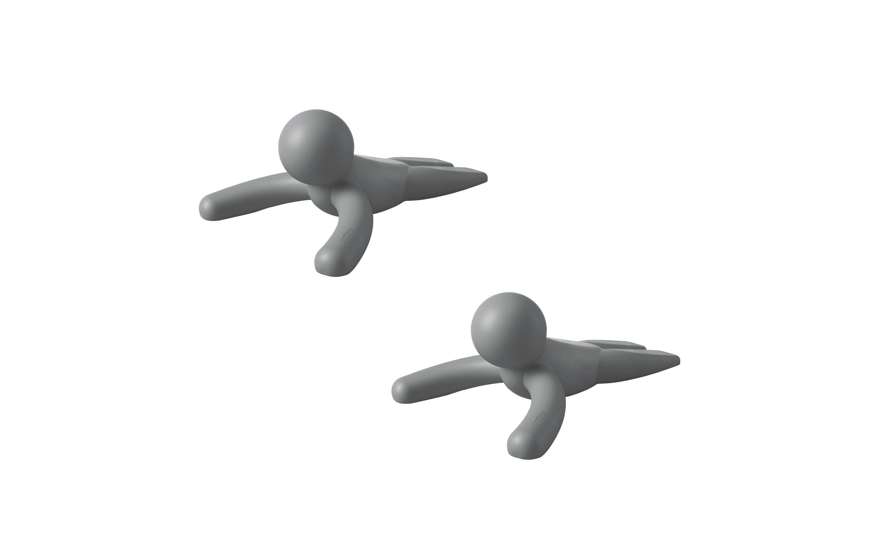 Türsicherung Buddy 2 Stück, GrauTürkeil aus Gummi