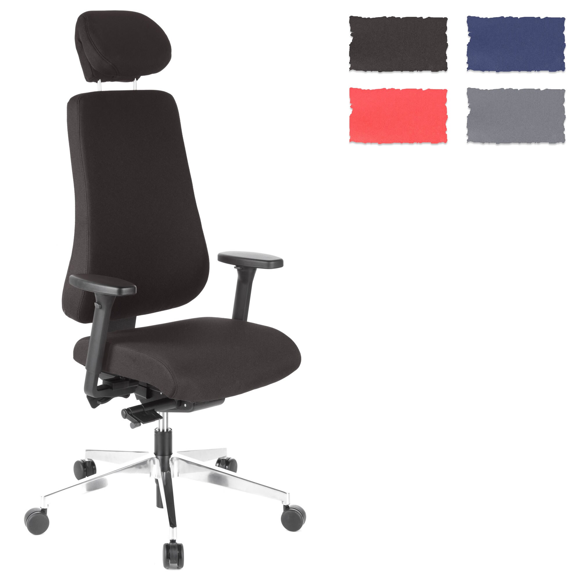 Profi Bürostuhl PRO-TEC 400 Stoff mit Armlehnen (höhenverstellbar) hjh OFFICE