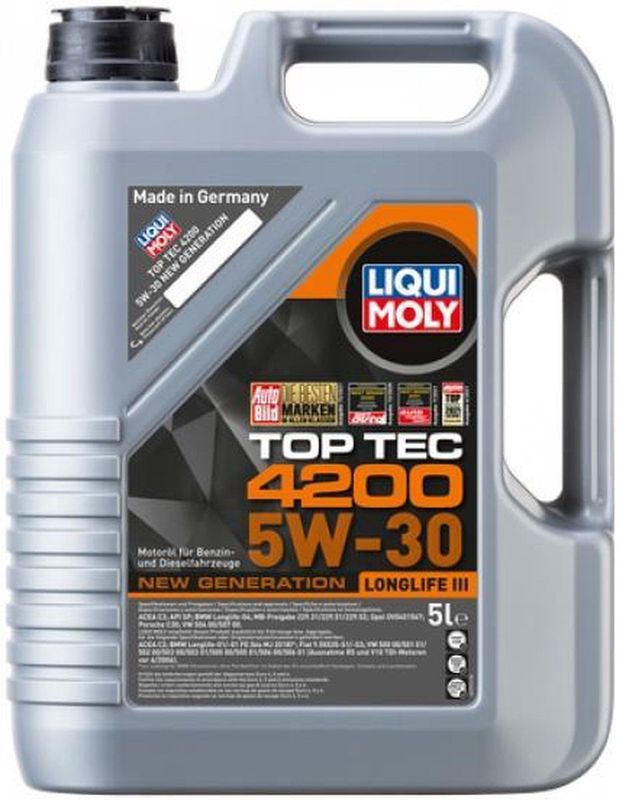 Liqui Moly - Top Tec 4200 - Motorolie - 5W30 - 5L - Lage Wrijving