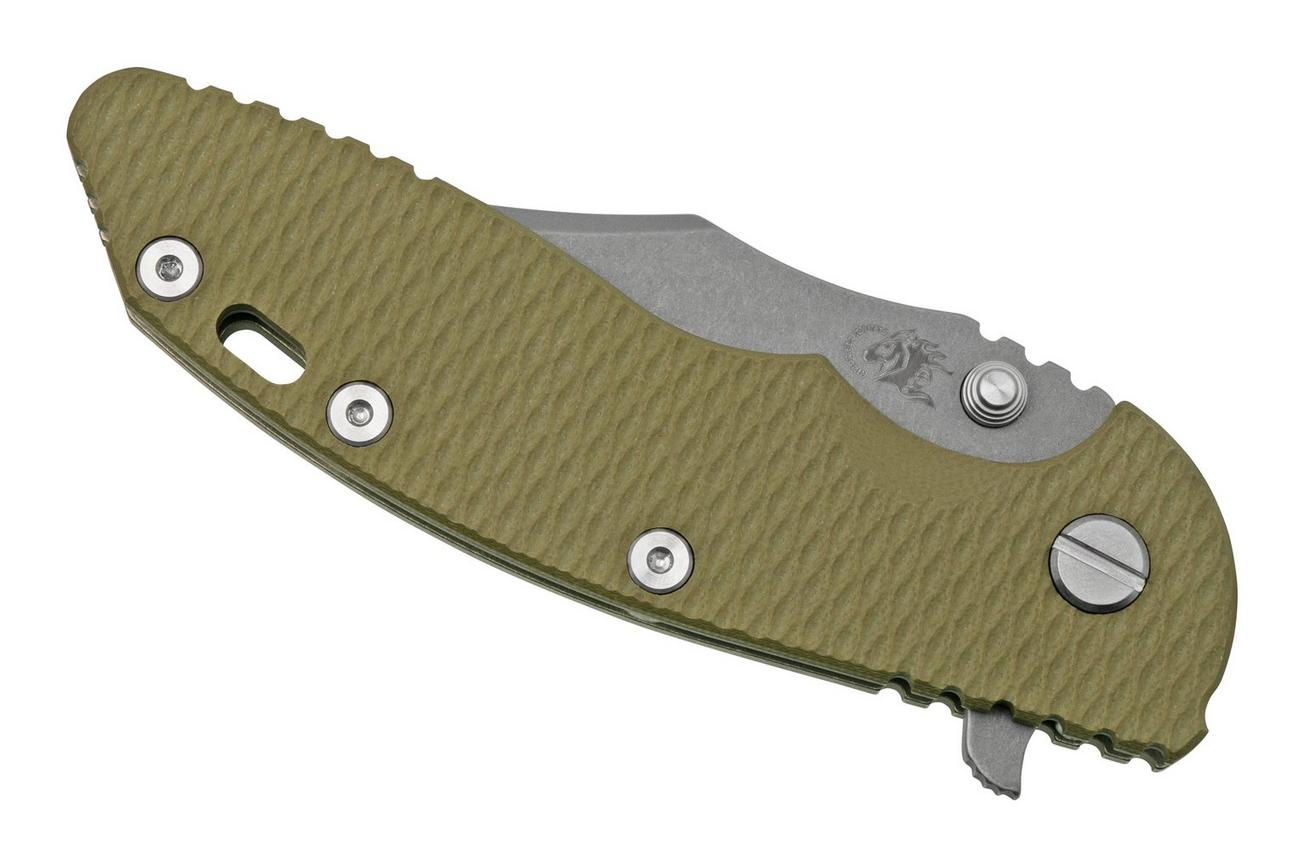 Rick Hinderer XM-18 3.5, S45VN, Bowie Working Finish, OD Green G10, zakmes