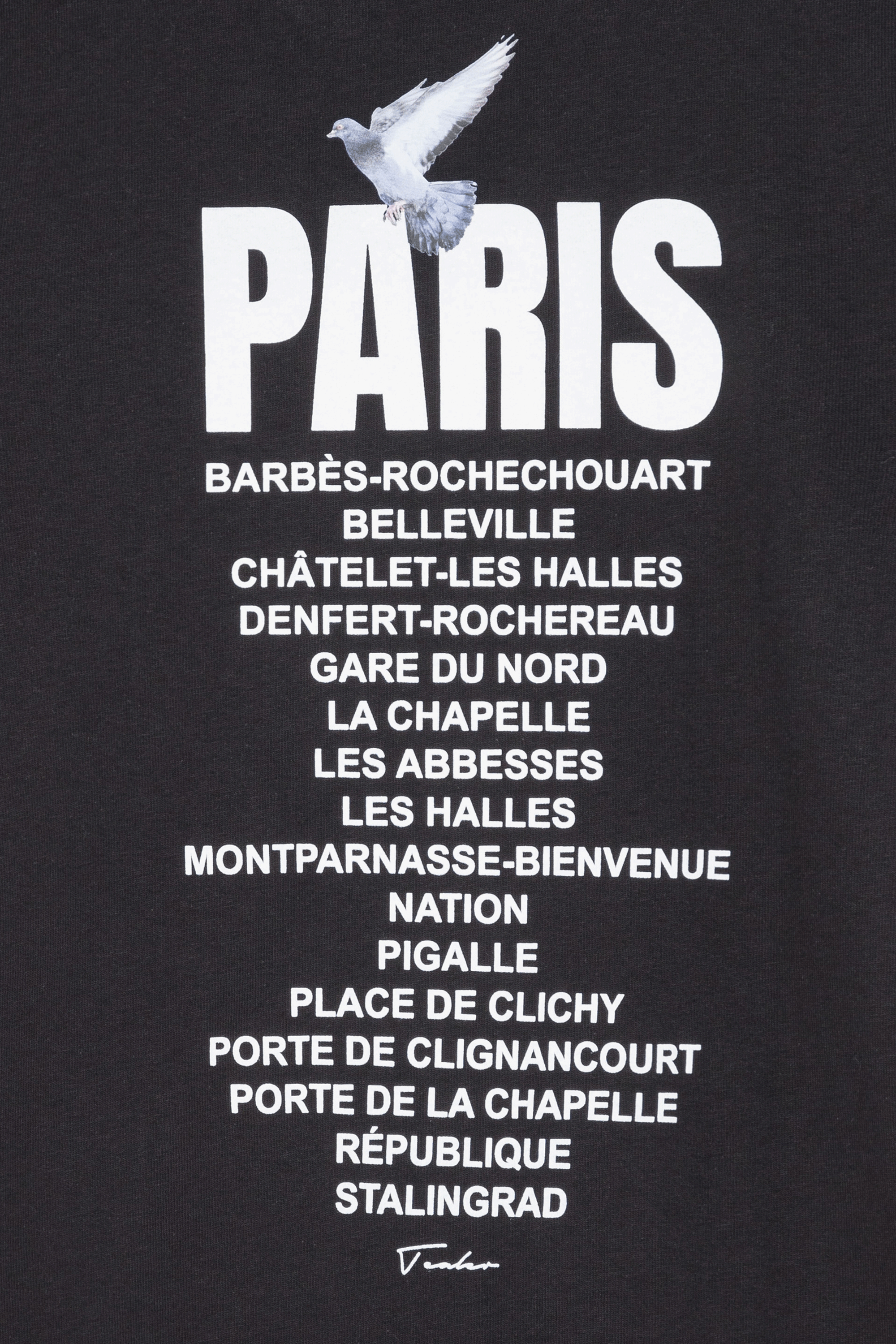 TEALER T-shirt  TS PARIS CITY DISTRICT BLACK Noir
