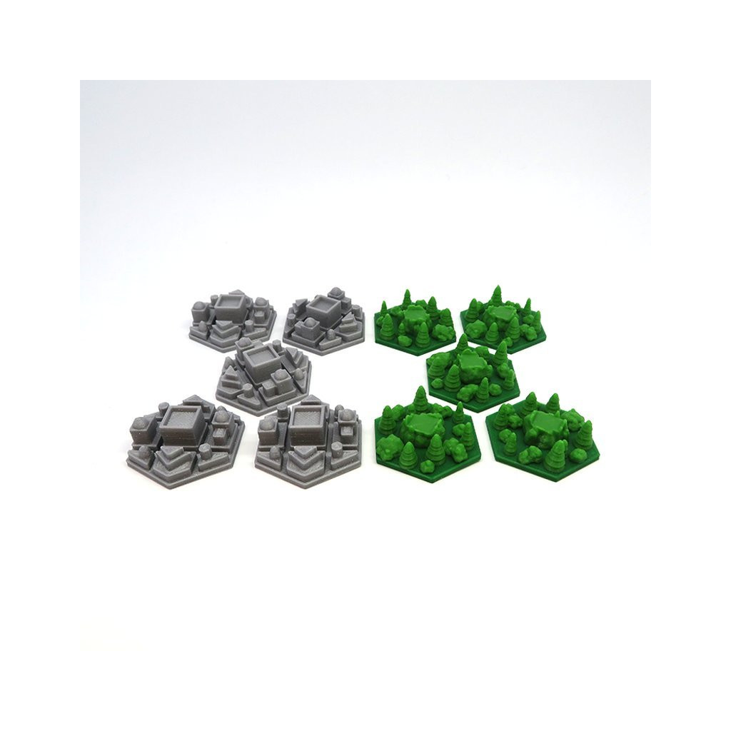 Set de Tuiles Forêt et Cité - Terraforming Mars