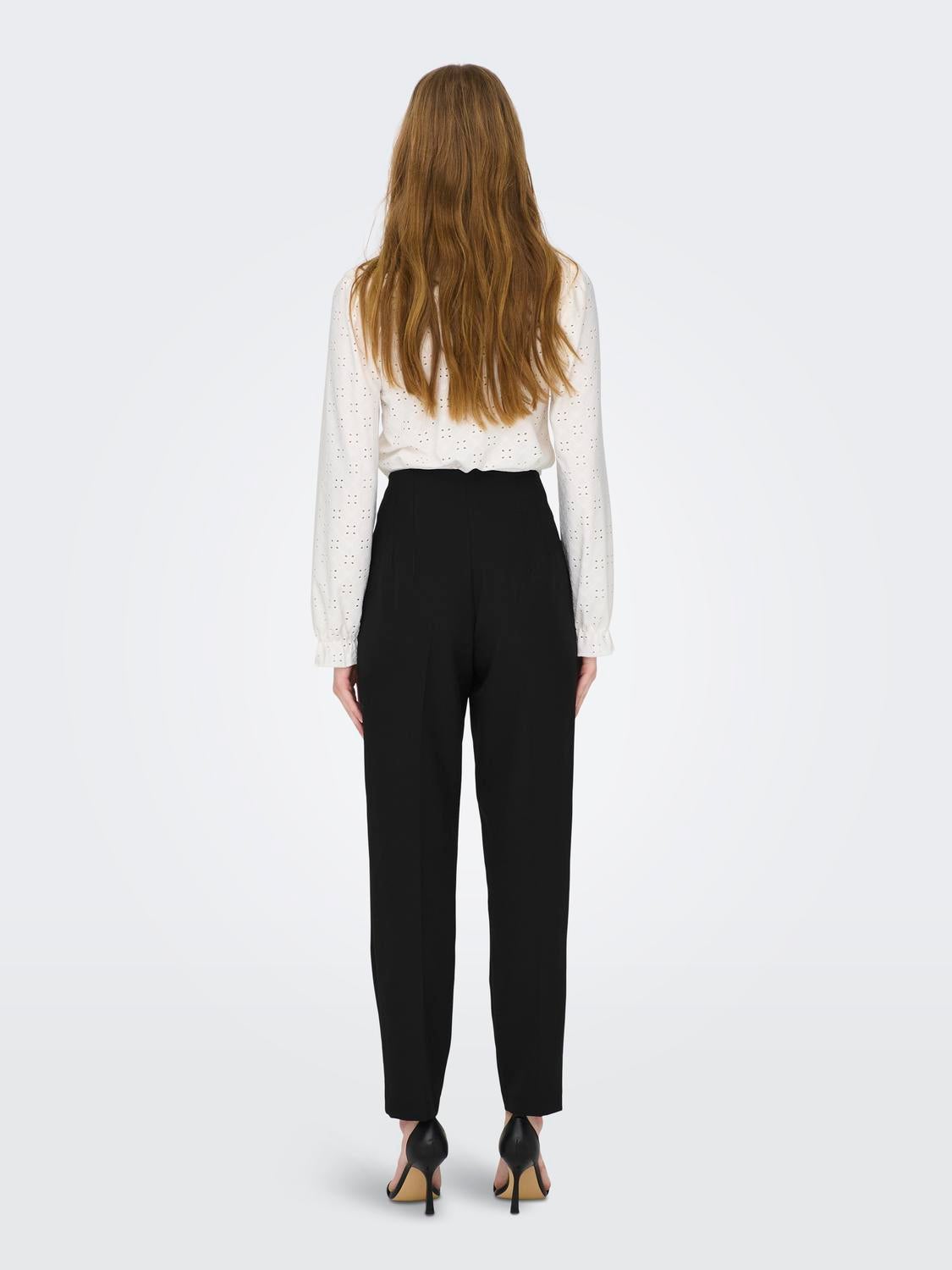 JDYSIENNA Hohe Taille Normal geschnitten Hose Black