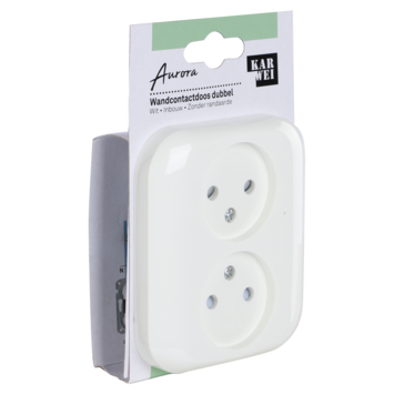 KARWEI Aurora wandcontactdoos dubbel wit