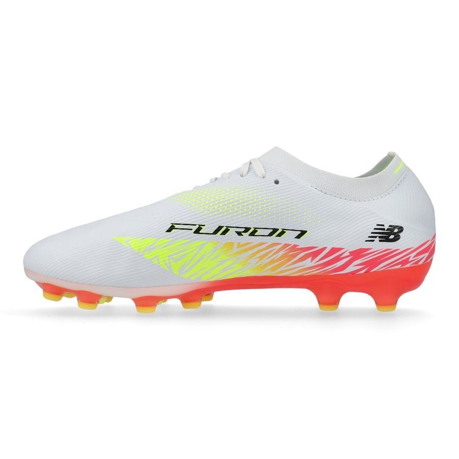 New Balance Furon V8 Elite AG Flash Point - Blanc/Rouge/Argenté