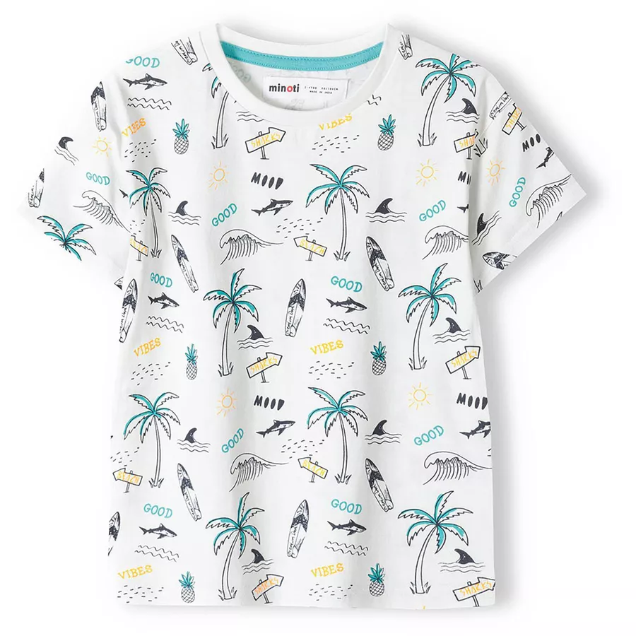 MINOTI 3er-Pack T-Shirts WeißAquamarinOrange