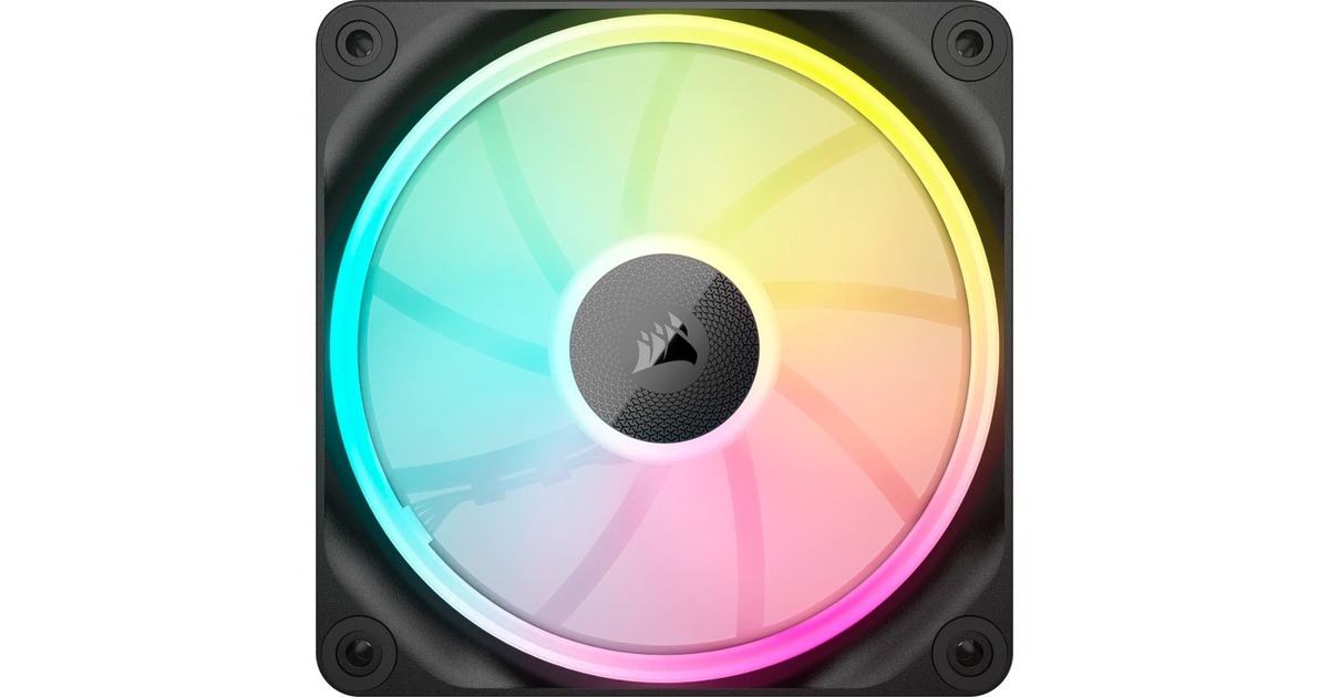 CorsairiCUE LINK LX120 RGB case fans  (Zwart, 3 stuks, 120 x 120 x 25 mm, PWM)