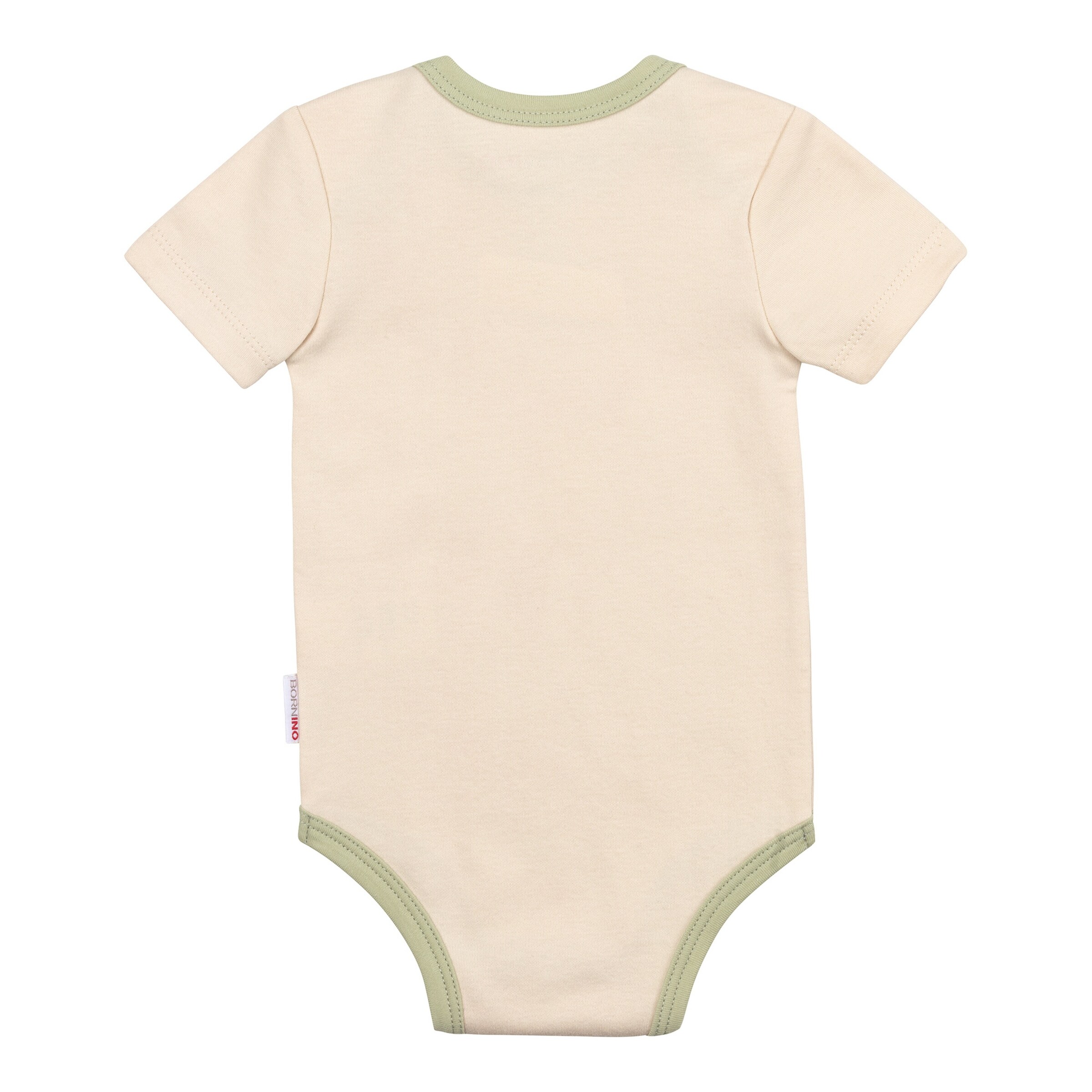 Bornino - Be Happy 2er-Pack Bodys kurzarm Sonne grün/natur