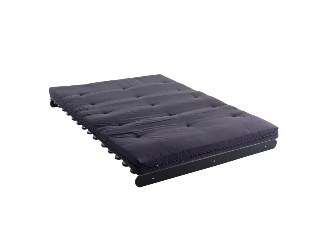 Matelas futon anthracite coeur en latex 90x200