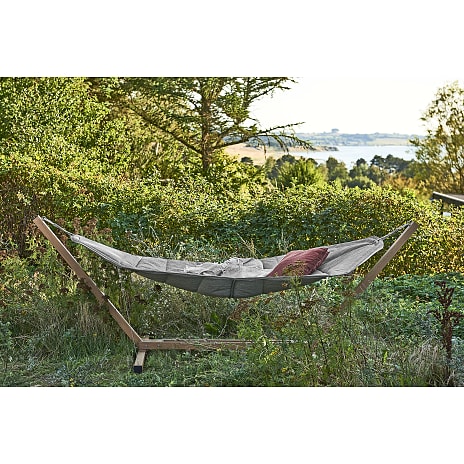Palermo hængekøje - teak/lys grå