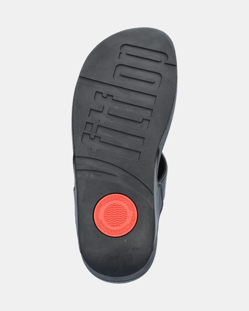 Fitflop Lulu Leather Slippers  - zwart