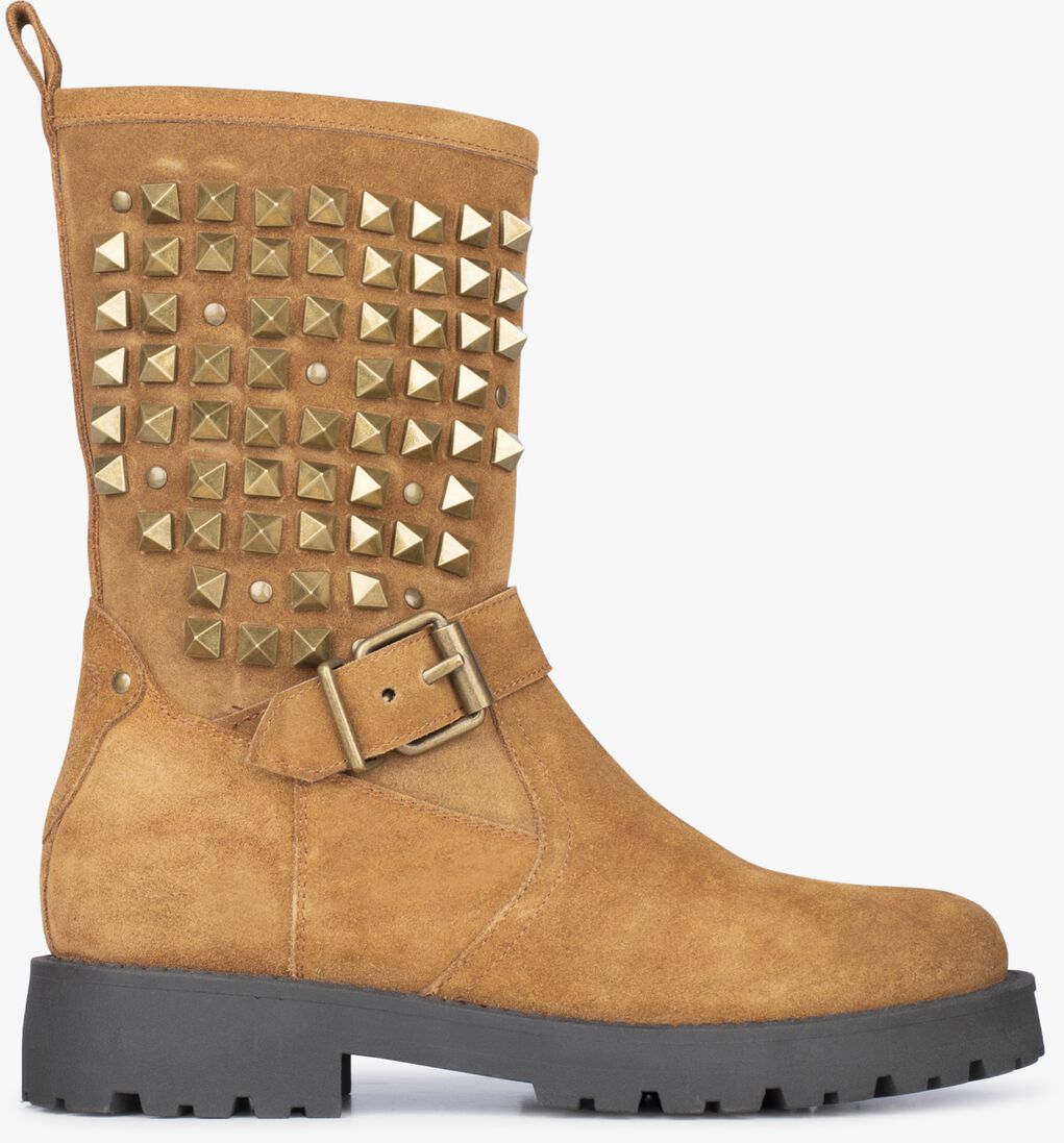 PS POELMAN cognac ps poelman biker boots lein
