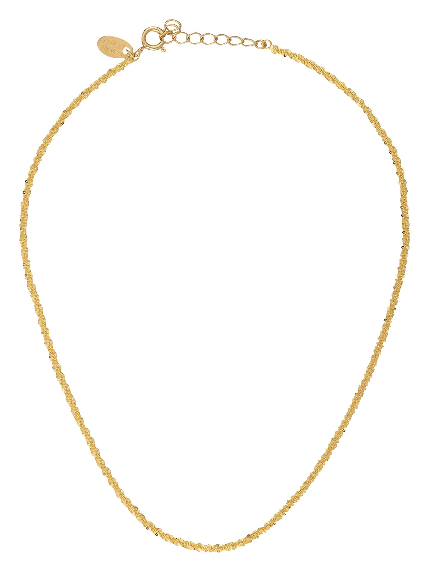 SPARKLE - Collier chaîne vrillée en laiton| Doré