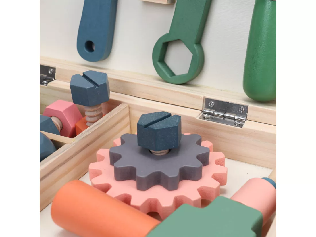 Jeu de Valise à Outils pour Enfants Subeir À partir de 3 ans Bois Multicolore 6x29,5x22,5