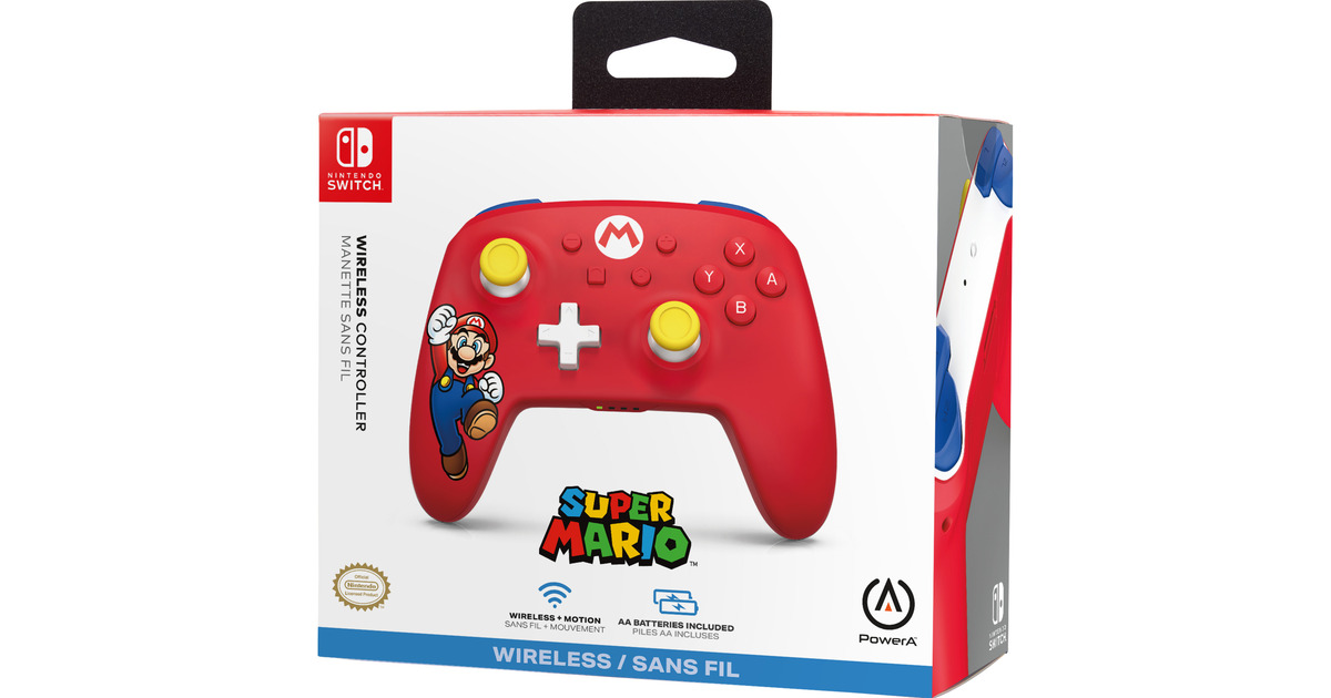 PowerAWireless Controller for Nintendo Switch - Mario Joy  (Rood)