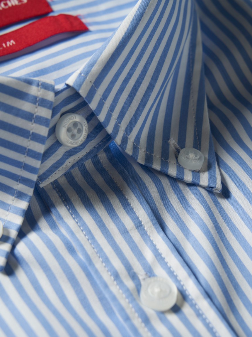 Camisa de riscas slim fit