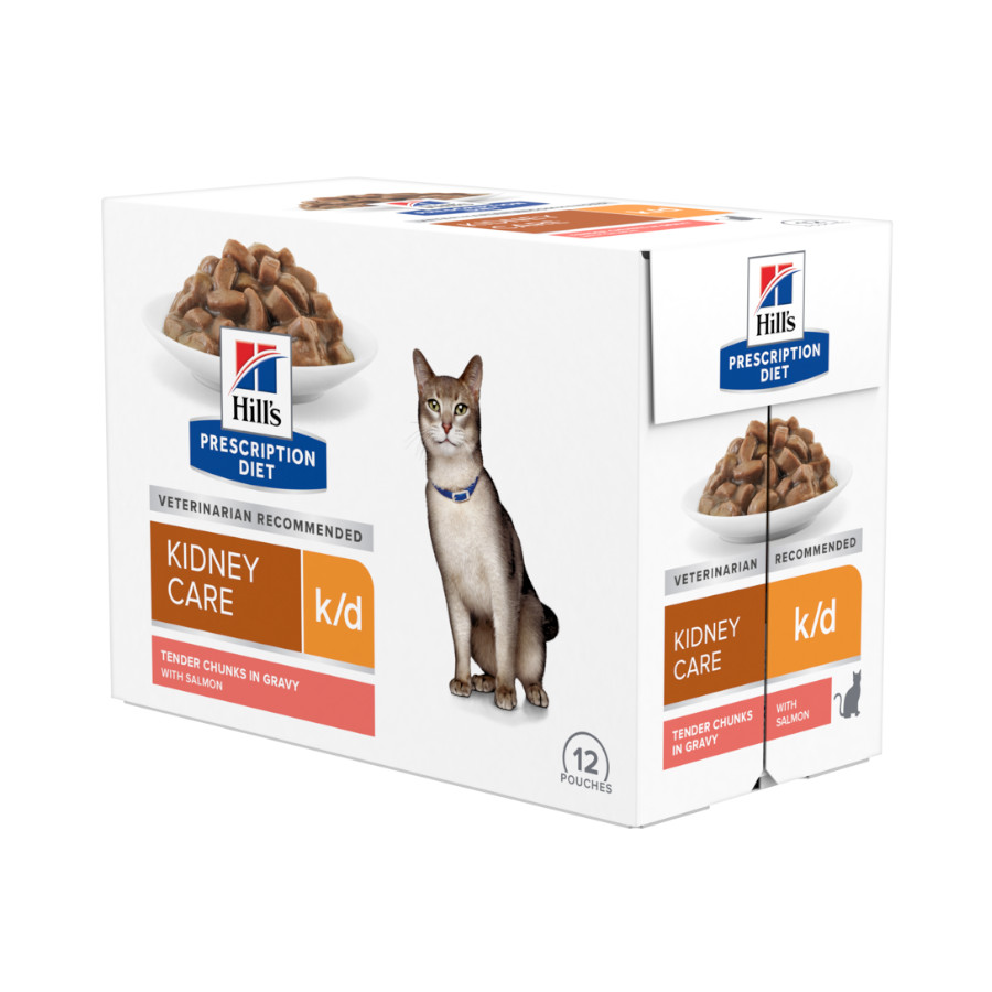 Sachê de Salmão ao Molho Hill's Prescription k/d Diet Kidney Care para Gatos