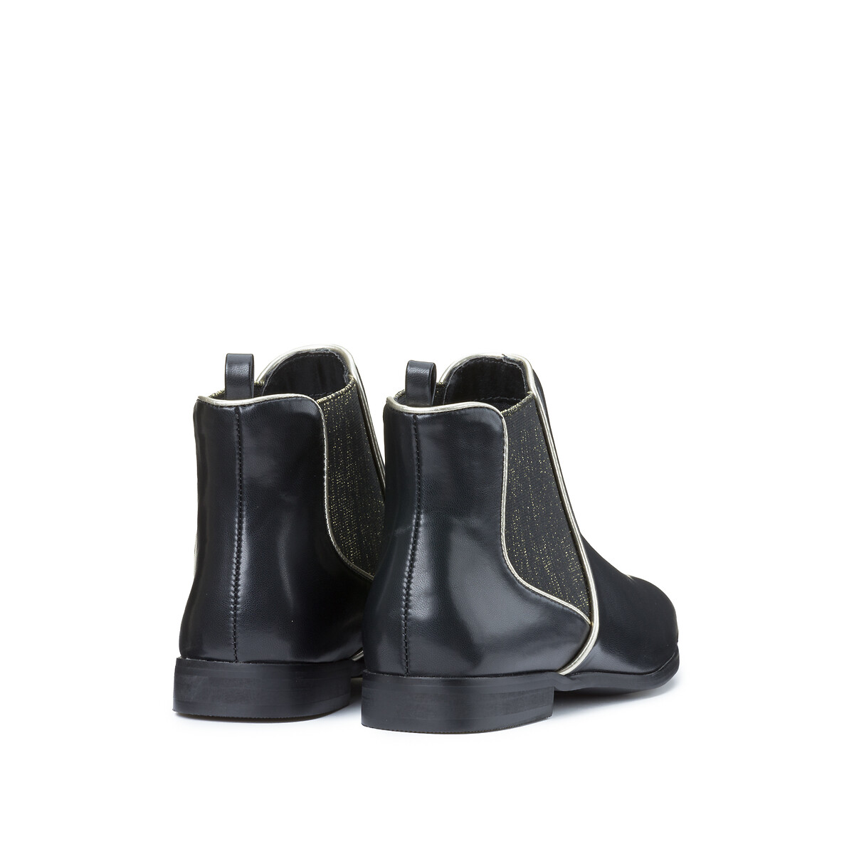 COLEÇÃO LA REDOUTE<br>Botas Chelsea com elástico dourado