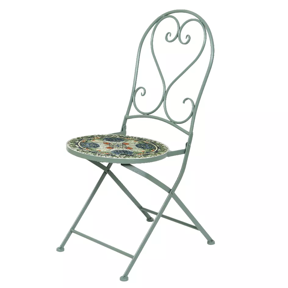 Chaise de bistro pliable Cancùn Vert sauge