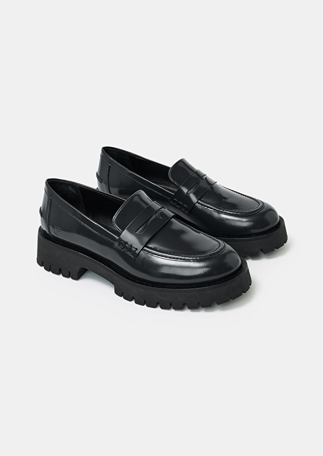 Mocassins Katebleu marine en cuir