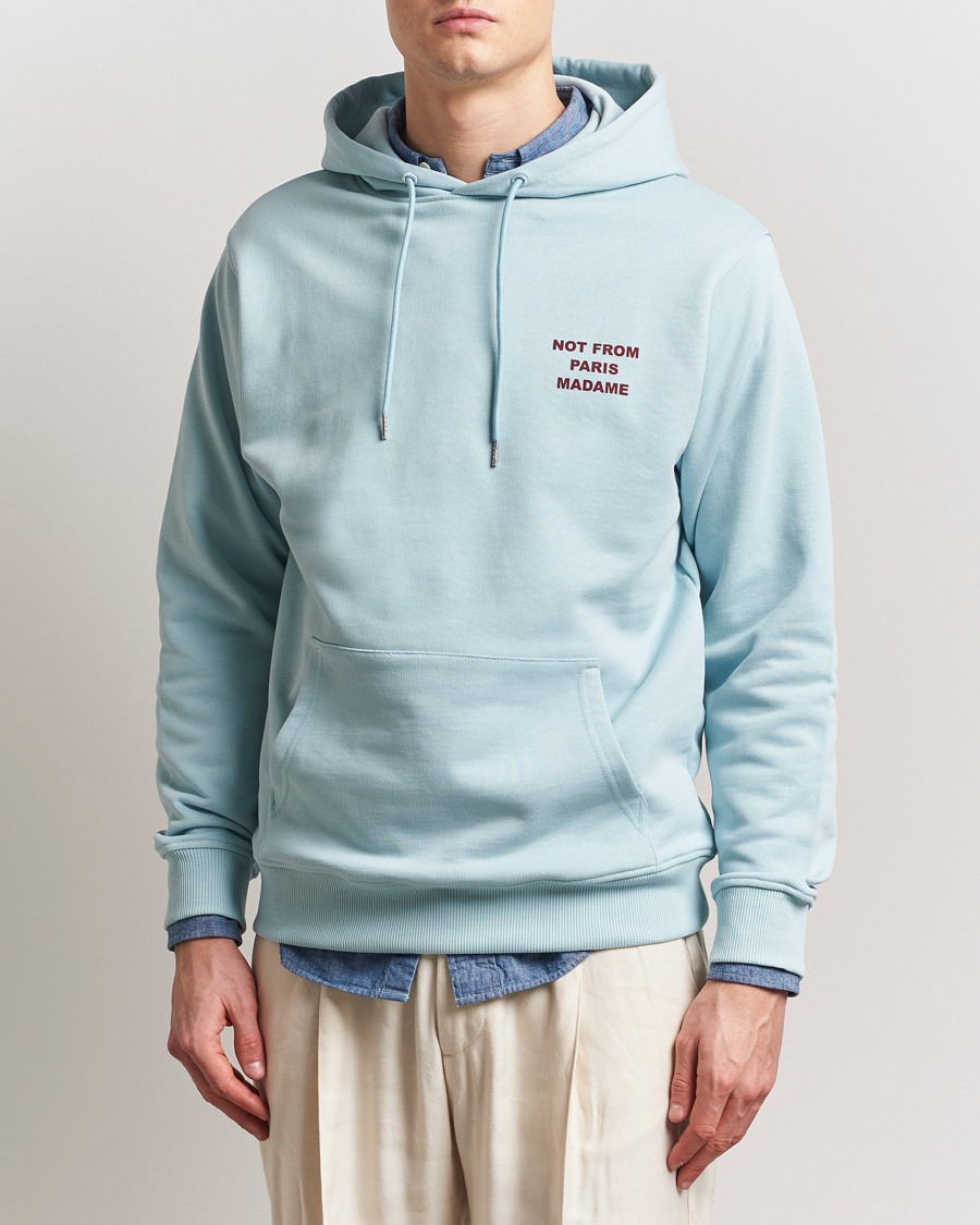 Drôle de Monsieur Slogan Hoodie Light Blue