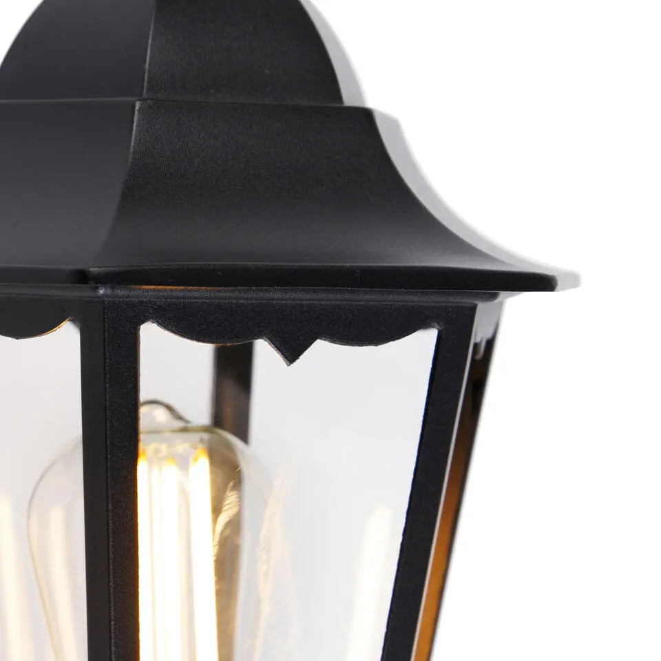 Qazqa buitenlampen met sensor havana zwart e27