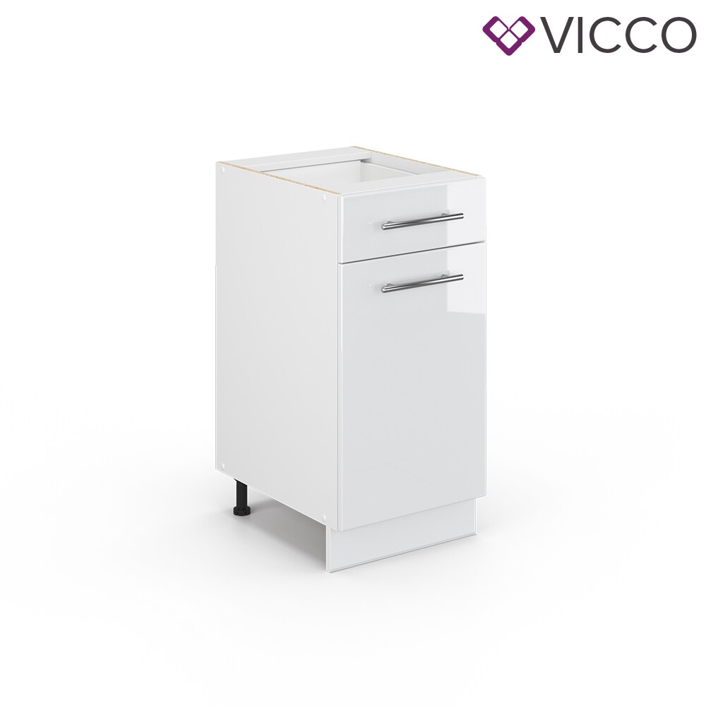 VICCO Schubunterschrank 40 cm Weiß Küchenzeile Unterschrank Fame