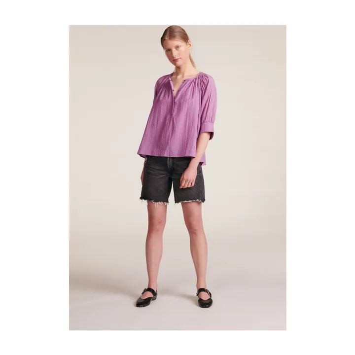 BELLEPIECE Blouse Emilia Rayures Dobby | Parme
