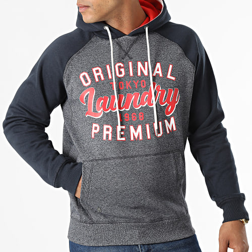 Sweat Capuche Surround Bleu Marine Chiné