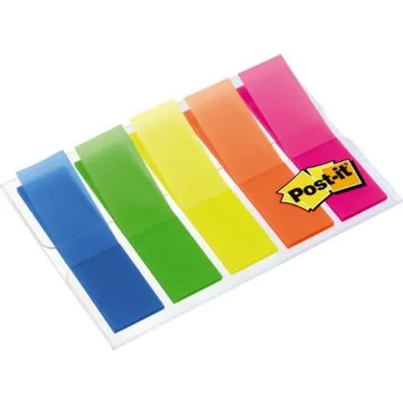Post-it® Haftstreifen Index Leuchtfarben, 5 x 20
