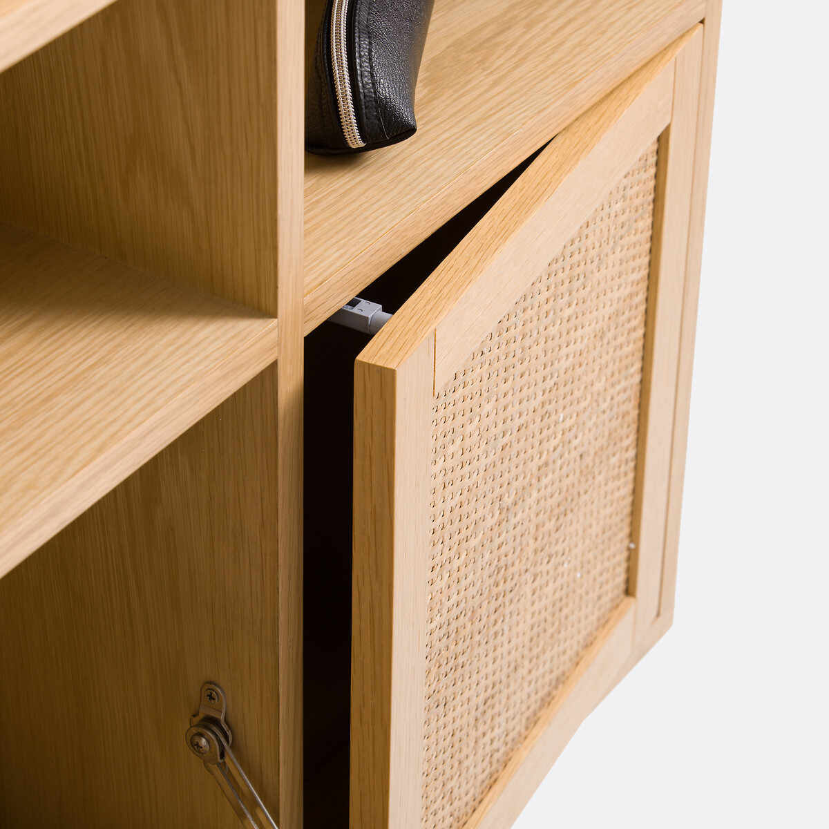 LA REDOUTE INTERIEURS<br>Mesa de parede em folheado de carvalho e rattan, Palano